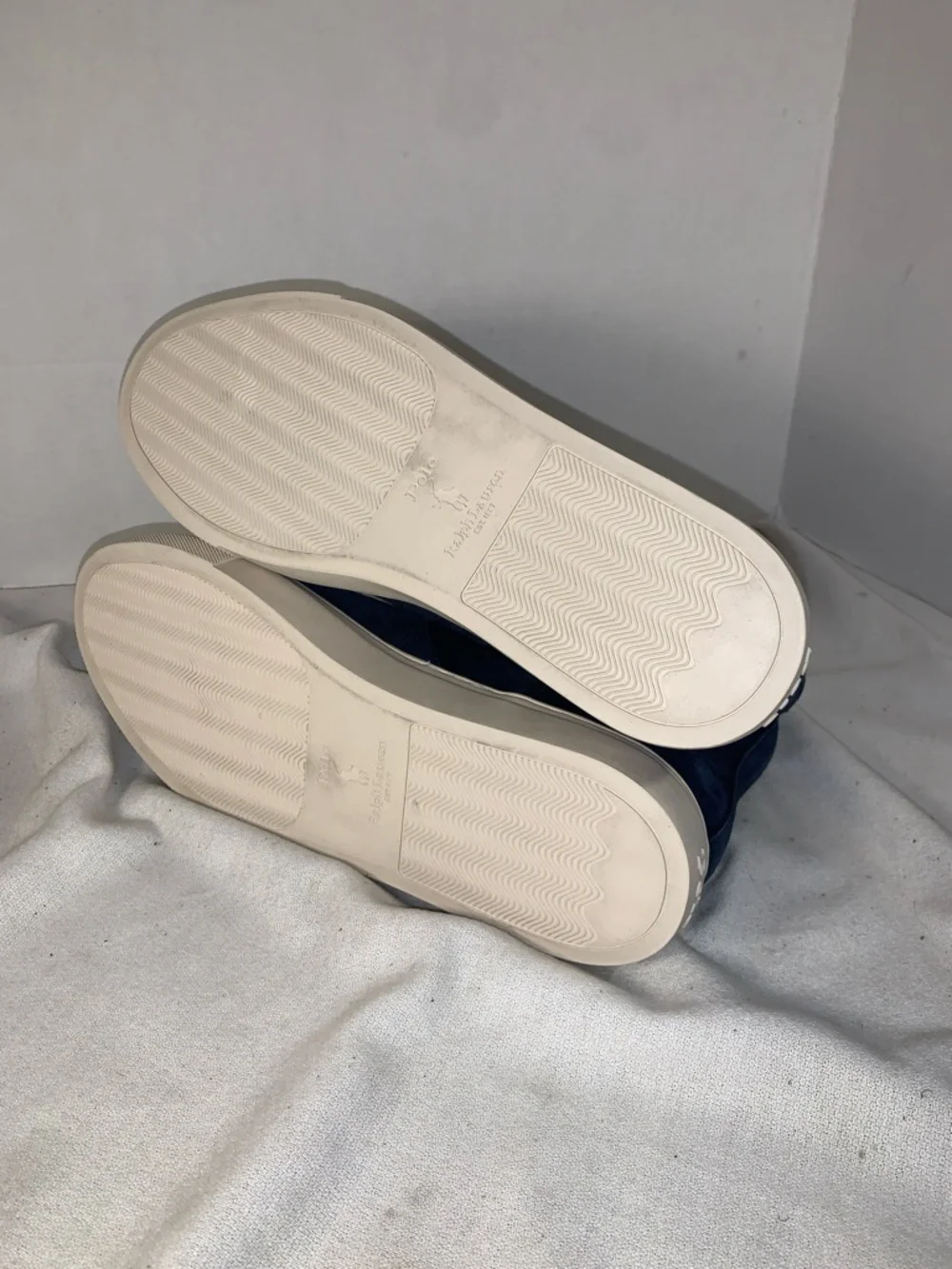 Polo by Ralph Lauren Navy Suede Chukka Slip-On Boots